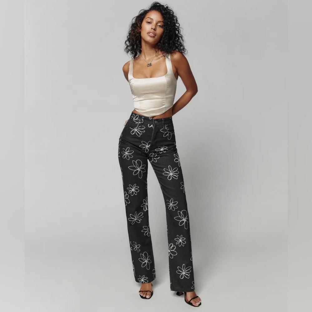 reformation | daisy high rise straight long jeans 🌼